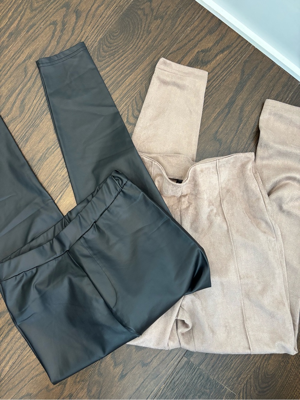 SHEIN women’s lot pants faux leather and brown suede pants Small